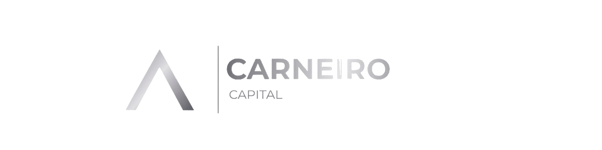 Carneiro Capital — Logotipo Horizontal Prata