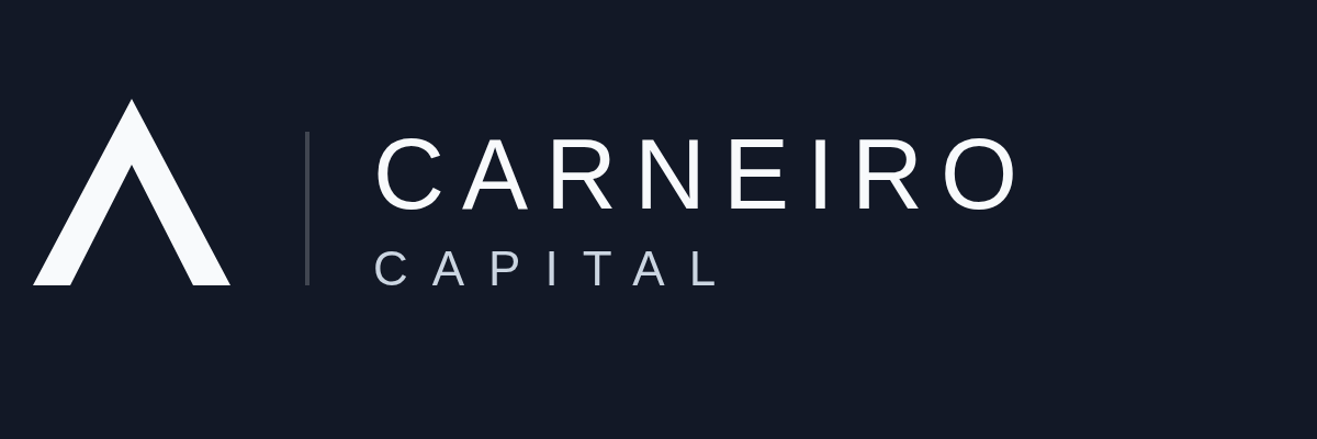 Carneiro Capital — Logotipo Horizontal Prata